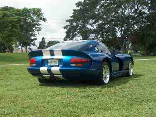 Dodge Viper GTS 1997 Blue with White Stripes, US $38,500.00, image 5