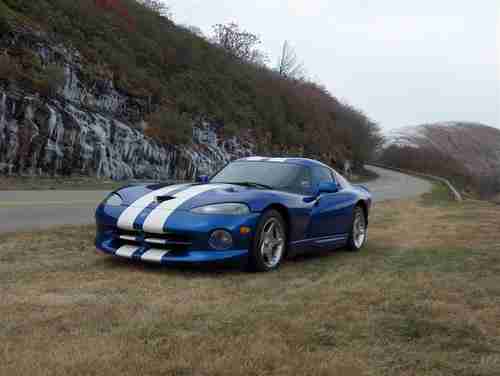 Dodge Viper GTS 1997 Blue with White Stripes, US $38,500.00, image 7