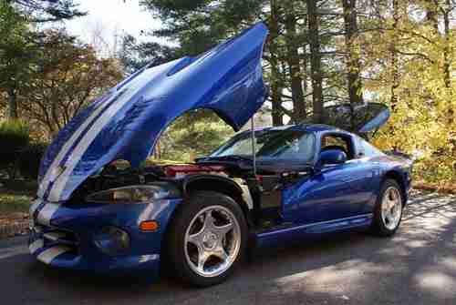 Dodge Viper GTS 1997 Blue with White Stripes, US $38,500.00, image 9