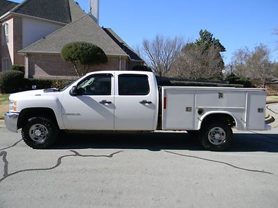 08 silverado k2500 hd 4x4 crew cab knapheide utility bed work truck