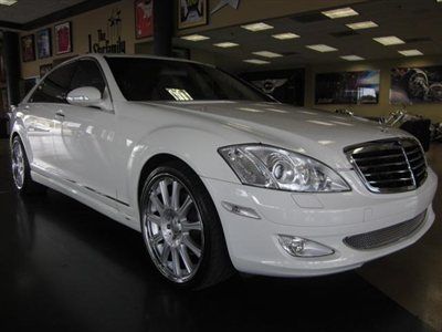 2008 mercedes benz s550 white full carleson body kit rims and exhaust