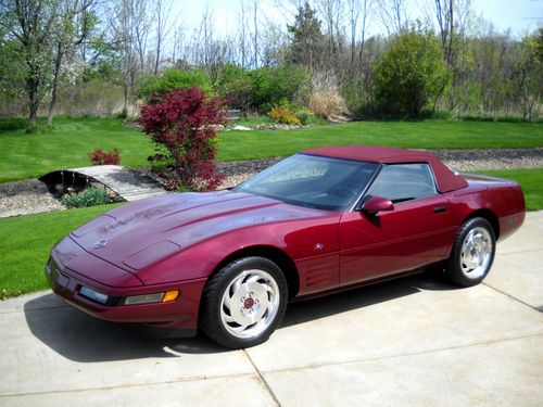 93 corvette convertible z25 40th anniversary edition 12k miles 6 spd like new