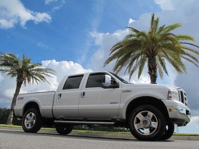 Ford f250 super duty crew cab lariat 4x4 fx4 powerstroke diesel clean pickup