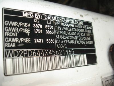 2004 Dodge Sprinter 2500 Mercedes Diesel 140 in WB Cargo, US $7,951.00, image 10