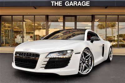 2009 audi r8 quattro 4.2 420hp v8,r-tronic,20" savini 3-piece wheels,ibis white