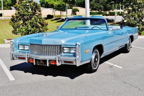 Just 29,270 original mile's 76 cadillac eldorado convertible rare fuel injection