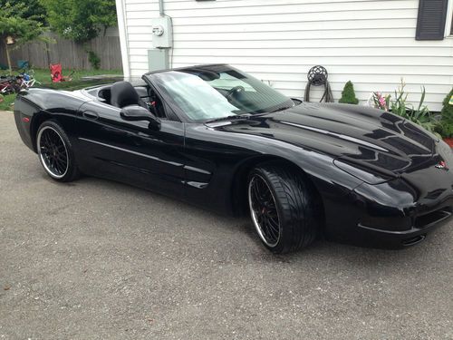 01 corvette blk/blk/blk convertible 19-20" crays stainless exh, dual ram-air