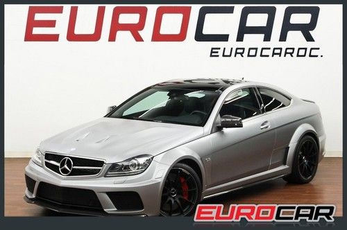 C63 amg coupe black series package rare color carbon fiber one owner low miles