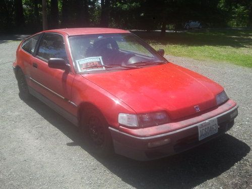 1990 honda crx hf coupe 2-door 1.5l red 5 speed manual mt