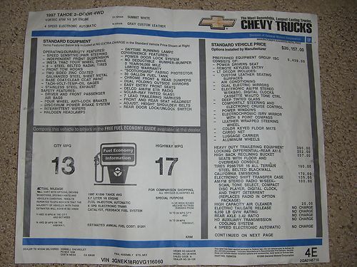 1997 Chevrolet Tahoe LT Sport Utility 2-Door 5.7L 4WD, image 21