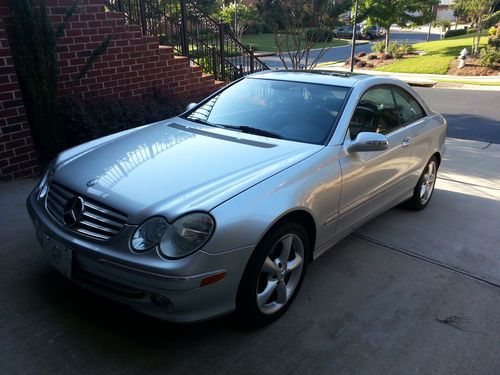 2005 mercedes-benz clk320 silver base coupe 2-door 3.2l w/ sirius radio &amp; more