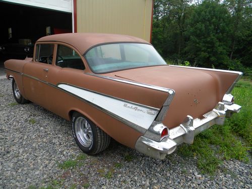 1957 chevy bel air rat rod hot rod  sleeper street 2 door