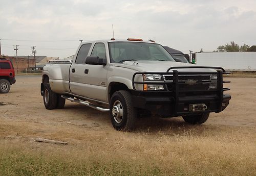 2005 chevrolet 3500 crew cab 4x4, 6.6l diesel, dually, allison, winch, gooseneck