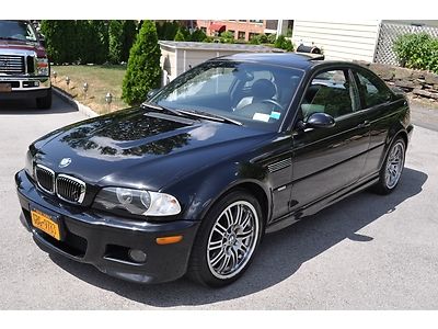 2002 bmw m3 3 series manual 6 speed black coupe 2 door sports leather roof xenon