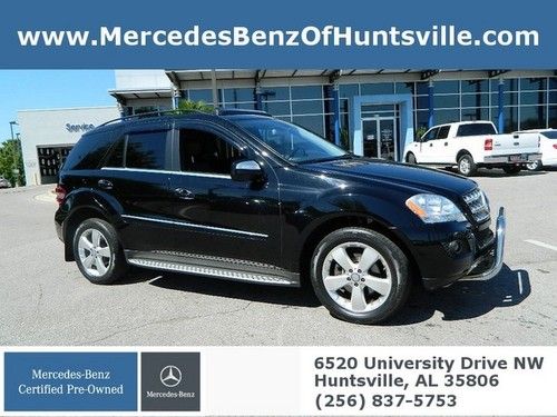 Ml350 black leather 4matic roof navigation camera low miles certified pre owned