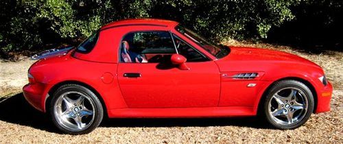 Bmw 2000 z3m roadster w/hardtop. red w/red/black interior nice wbsck9341ylc94010