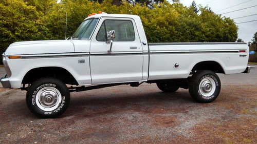 **** 1976 ford f-250 4x4 highboy ranger custom v-8 auto worldwide no reserve ***