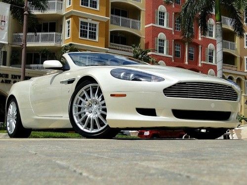 1 owner garage kept pearl white on tan db9 roadster a rare collector only 16k mi