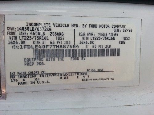 1996 ford e 450 shuttle bus 25 passenger *** fresh paint job ***