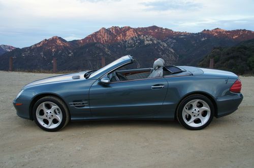 2004 Mercedes-Benz SL600 Base Convertible 2-Door 5.5L V12 Aegean Blue S Class, image 2