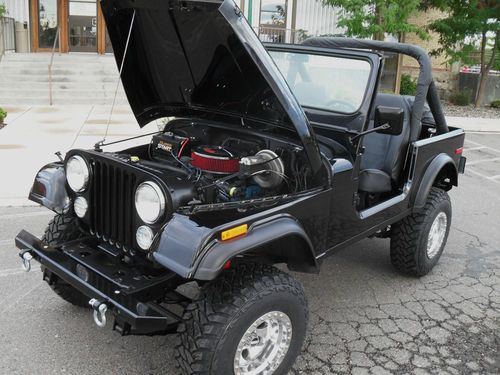 1978 jeep cj7 4x4 v8 304 black beach cruiser new classic restoration