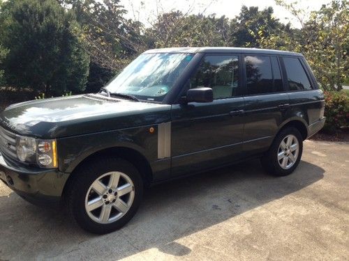 2005 land rover range rover hse tonga green w/ ivory 4x4 navigation no reserve