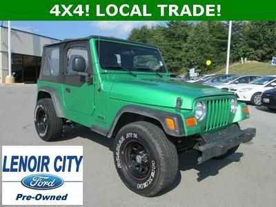 2.4 i4 manual 4x4 4wd soft top summer fun 5 speed steel wheel new tires cd