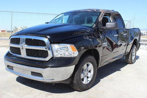 2013 dodge ram1500 slt quad cab 4wd damaged salvage runs! loaded only 9k miles!!