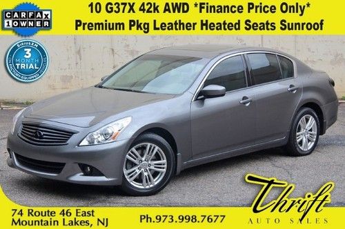 10 g37x 42k awd *finance price only* premium pkg leather heated seats sunroof