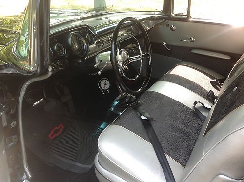 1957 chevy. Belair 2 dr hard top black, image 4
