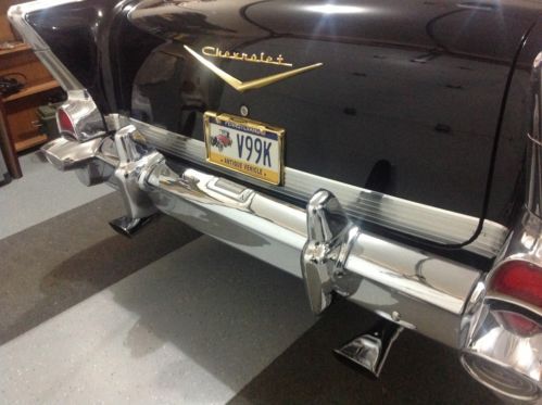 1957 chevy. Belair 2 dr hard top black, image 5