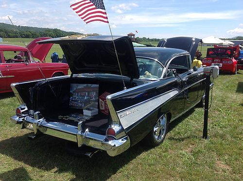 1957 chevy. Belair 2 dr hard top black, image 10