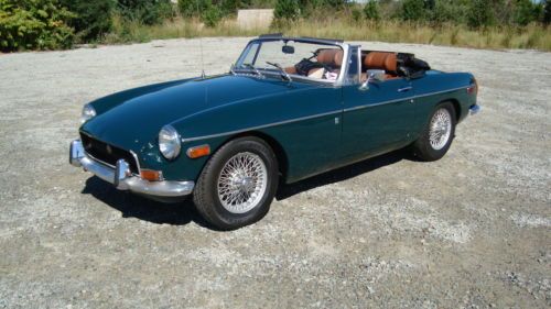 1972 MGB British Racing Green,chrome bumper,overdrive,tan interior,convertible, US $7,500.00, image 7