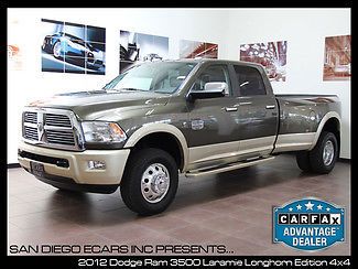 2012 dodge ram 3500 laramie longhorn edition navigation htd seats only 3k mile