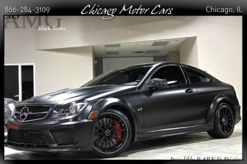 2013 mercedes benz c63 black series coupe matte black wrap 510 hp carbon fiber