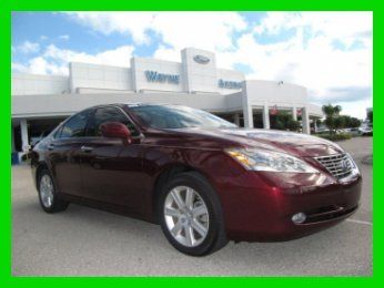 07 red es-350 3.5l v6 sedan *leather &amp; wood steering wheel *low miles *florida