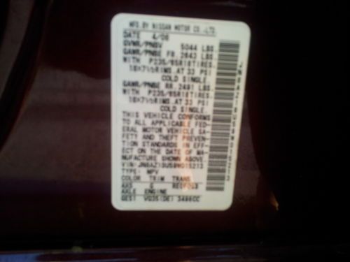 2009 Nissan Murano SL Sport Utility 4-Door 3.5L, image 21