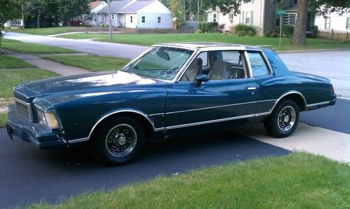 1978 chevrolet monte carlo factory equiped 305 v-8 4-speed manual t-top