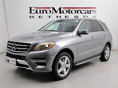 Cpo certified ml550 ml 550 v8 gray black leather best deal dealer mercedes 13 14