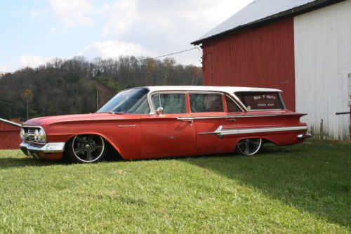 1960 Chevrolet Parkwood Wagon Rat Rod Hot Rod Patina Bagged Air Ride, image 22