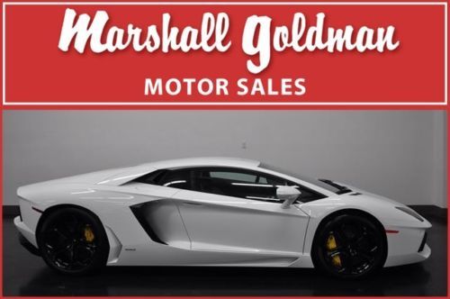 2013 lamborghini aventador e-gear nav bianco isis nero ade lthr only 500 miles