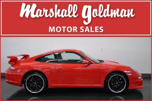 2008 porsche 997 coupe guards red black leather aero kit manual 10,200 miles