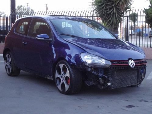 2012 volkswagen gti 2.0t pzev damaged salvage only 1k miles nice color l@@k!!