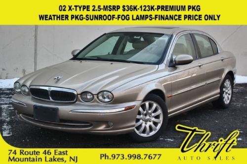 02 x-type 2.5-msrp $36k-123k-premium pkg-weather pkg-sunroof-fog lamps