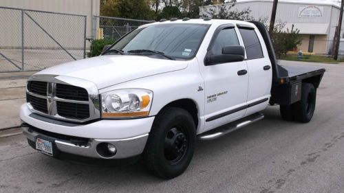 2006 ram 3500 lone star diesel 6-sp manual crew cab flat bed air suspension