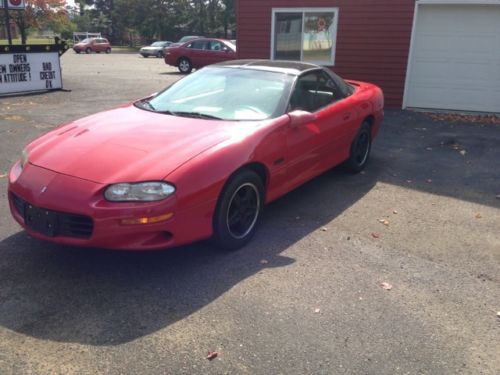 2000 chevrolet red camaro z28 coupe auto, leather, coupe, 5.7l v8 ohv 96k miles