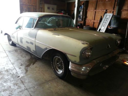 57 oldsmobile 98.. 2 dr hardtop, j-2 tripower..