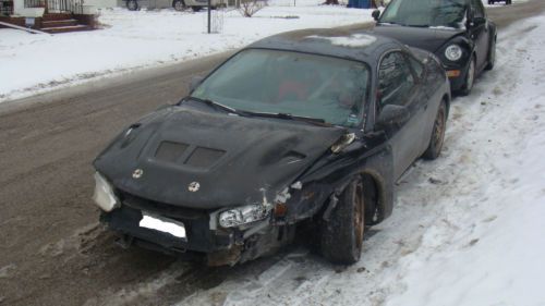 1996 mitsubishi eclipse rs runs aftermarket parts carbon fiber hood &amp; hatch