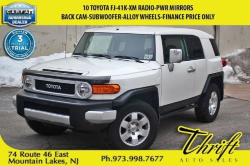 10 toyota fj-41k-xm radio-pwr mirrors-back cam-subwoofer-alloy wheels