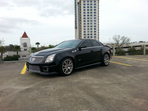 2010 cadillac cts-v black raven sedan automatic only 5280 miles